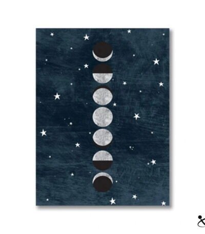 Poster phases de la Lune pour enfants Déco Science