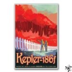 Poster vintage Kepler 186f Déco Science