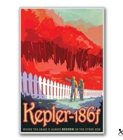 Poster vintage Kepler 186f Déco Science