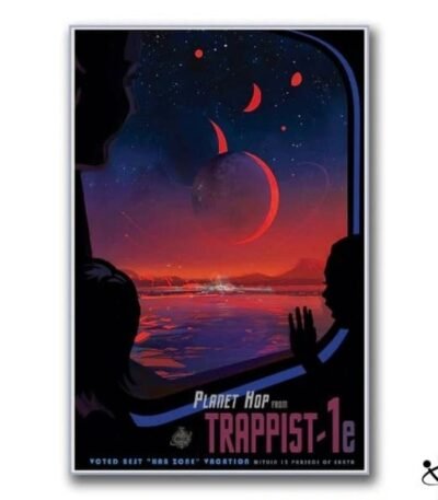 Poster vintage Trappist-1e Déco Science