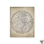 Posters Cartes Astronomiques du XIXe siècle Déco Science