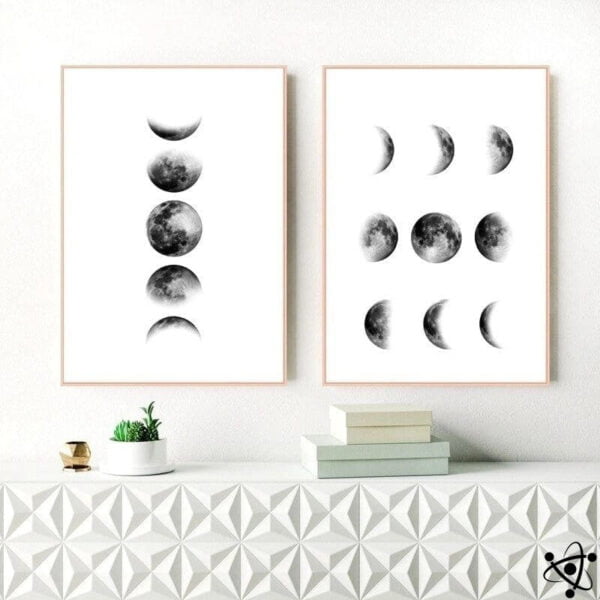 Posters Les Phases de la Lune Déco Science