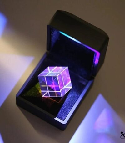 Optical Glass Cube Prism Science Decor