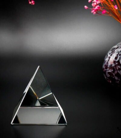 Optical Glass Pyramid Prism Science Decor