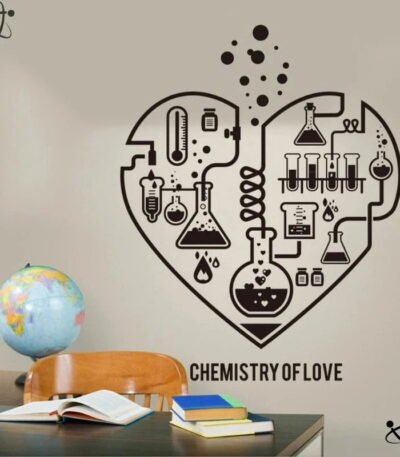 Sticker Cur Chimique Abstrait Déco Science