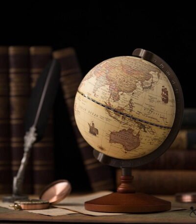 Globe Terrestre Vintage Déco Science