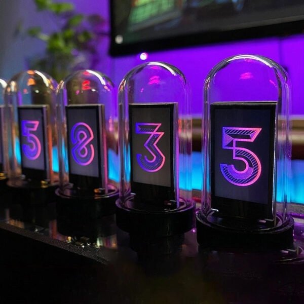 Horloge Nixie Numérique RGB Déco Science