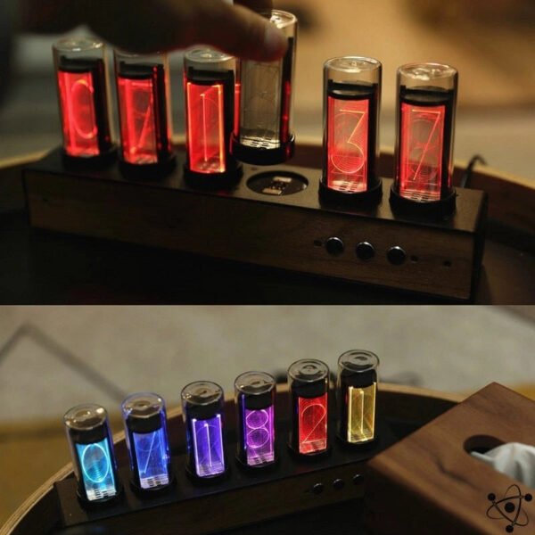 Horloge Nixie Tube RGB Déco Science