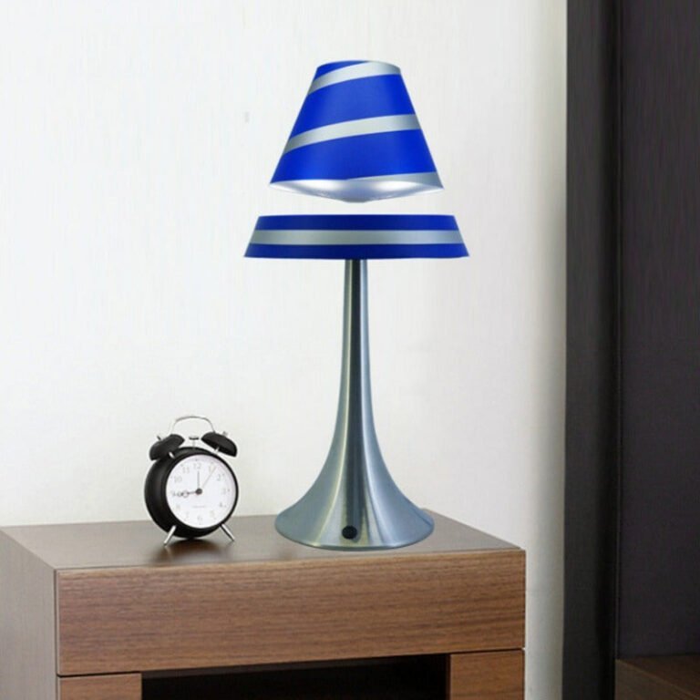 Lampe en Lévitation Spirale Bleu Déco Science