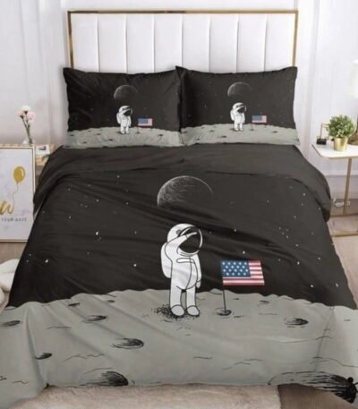 Housse de Couette Premier Pas sur la Lune Déco Science