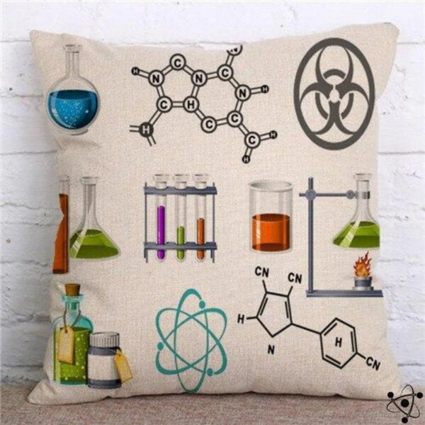 Housse de Coussin Scientifique Déco Science