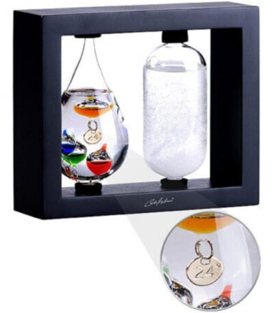 Thermomètre de Galilée & Baromètre à Cristaux Déco Science