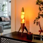 Lampe à Lave Fusée Gold