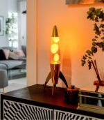 Lampe à Lave Fusée Gold