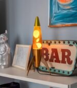 Lampe à Lave Fusée Gold – Image 5