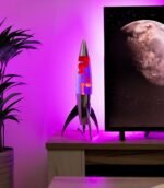 Lampe à Lave Fusée Rouge & Violette – Image 3