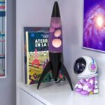 Lampe à Lave Fusée Violette