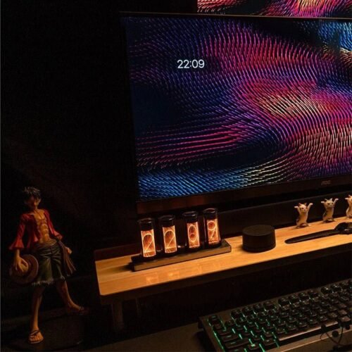 Horloge Nixie en Métal Tube LED RGB Déco Science